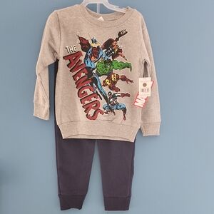 Marvel Avengers Gray Sweatshirt and Navy Pants Set